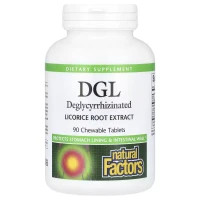 Трави Natural Factors Екстракт кореня солодки дегліцирризінований, DGL, Deglyc (NFS-04508)