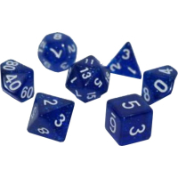 Набір кубиків для настільних ігор Games 7 Days Glitter 7 Dice Set - Blue (g7dglit16)