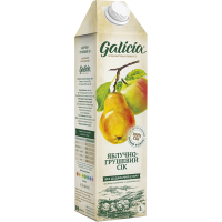 Сік Galicia Яблучно-грушевий прямого віджиму неосвітлений 1 л (4820209560398)