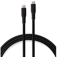 Дата кабель USB-C to USB-C 1.2m UBS3.2 Gen2 10G 100W Chip Silicon Black Vinga (VCPDCCC31012SB)