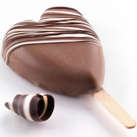 Форма для морозива Silikomart серія "Gelateria" Серце 2 форми, таця, 50 паличок (GEL03)