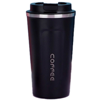 Термокружка Merlion MugCoffe 500 мл з відкидною кришкою, чорна (MugCoffe-500Black)