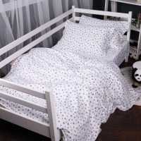 Постільна білизна MirSon 016 White Stars Фланель 143х210 полуторний (2200009652103)