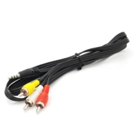 Кабель мультимедійний 3.5mm M to 3xRCA M 1.0m AV black Voltronic (YT-3.5(M)/3хRCA(M)-1.0CCA)