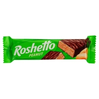 Батончик Roshen вафельний Roshetto Peanut глазурований 34 г (640377)
