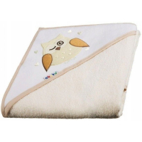 Рушник для купання дитячий Akuku з капюшоном 80x80см, бежевий (A1231)