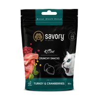 Ласощі для котів Savory для здорового росту кошенят, індичка з журавлиною 50 г (4820232631393)