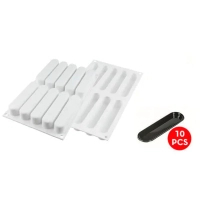 Форма для випікання Silikomart Fashion Eclair 130 x 25 h 25 mm + каттер + 10 підставок (FASHION ECLAIR 80)