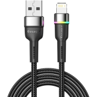 Дата кабель USB 2.0 AM to Lightning 1.0m 2.4A black Essager (EXCL-XCD01)