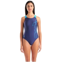 Купальник Arena Scratchy Swimsuit V Back 010264-780 синій, блакитний 40 (3468337637738)