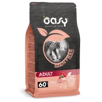 Сухий корм для кішок OASY CAT Grain Free Adult з індичкою, яблуком та журавлиною 300 г (8053017349428)