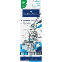 Художній маркер Faber-Castell набір двосторонніх Goldfaber Gofa Sketch Markers Product Design, 6 кольорів (32544)