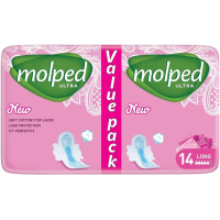 Гігієнічні прокладки Molped Ultra Long 5 крапель 14 шт. (8690536825189)