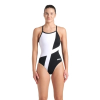 Купальник Arena Diamond Swimsuit Lightdrop Bac 007757-510 чорний, білий 38 (3468337387787)