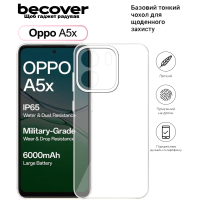 Чохол до мобільного телефона BeCover Silicone Oppo A5x 4G/5G Transparent (713789)