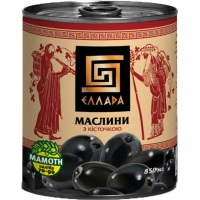 Овочева консервація Ellada Mamoth Маслини з кісточкою 850 мл ж/б ключ (4820104250585)
