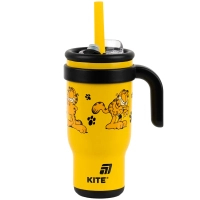 Поїльник-непроливайка Kite Garfield термокружка з трубочкою, 530 мл (GF25-1266)