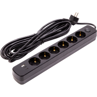 Мережевий фільтр живлення PowerPlant 7м, 6 розеток,USB, Type-C (YS-N6086/7c) (EX610686)