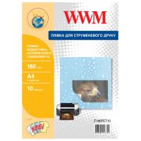 Плівка для друку WWM A4, 180мкм, 10л, for inkjet, waterproof translucent self-adh (F180PET10)