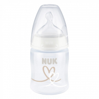 Пляшечка для годування Nuk First Choice Plus Серця 150 мл Бежева (3952402)