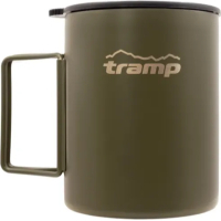 Чашка туристична Tramp зі складаними ручками та поїлкою 500 мл Olive (UTRC-142-olive)