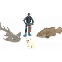 Фігурка Kids Team Морські мешканці: морський окунь, гітарний скат, білий ведмідь, аква (Q9899-P25_3)