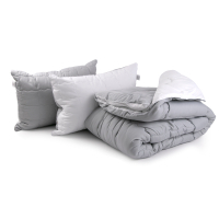 Ковдра Руно Grey White + 2 подушки 50х70, 200 х 220 (925.52_Grey White)