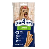 Ласощі для собак Club 4 Paws М'ясна паличка з індичкою для малих порід 3х12 г (4820269145054)