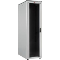 Шафа напольна Lande DYNAmic Series 42U 600x1000, двері перф. 80%, RAL7035, Light Grey (LN-FS42U6010-LG-SSAA-E)