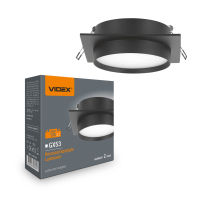 Світильник точковий Videx під лампу GX53 врізний Квадратний Чорний (VL-SPF33S-B)