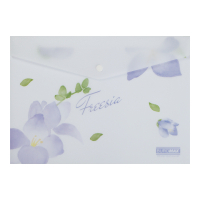 Папка - конверт Buromax А4 на кнопці, FREESIA ARABESKI, напівпрозора, бузкова (BM.3943-26)