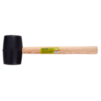 Киянка Alloid гумова, 680г, чорна, ручка з деревини (RM-16680W)