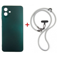 Чохол до мобільного телефона Dengos Case + Cross-body Strap Samsung Galaxy A07 Green+Grey (DG-KM-CCRB-17)