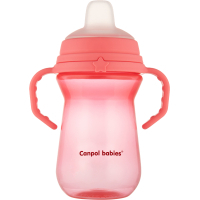 Поїльник-непроливайка Canpol babies з силіконовим носиком FirstCup 250 мл Рожева (56/615_pin)