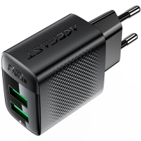 Зарядний пристрій Acefast 2xUSB 12W A86 black (6974316283270)