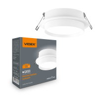 Світильник точковий Videx під лампу GX53 врізний Круглий Білий (VL-SPF33R-W)