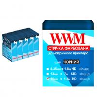 Стрічка до принтерів 10мм х 1.8м HD к. Black*5шт WWM (R10.1.8H5)