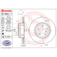 Гальмівний диск Brembo 09.9924.11