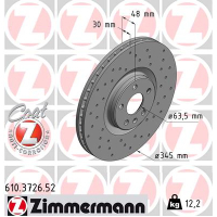 Гальмівний диск ZIMMERMANN 610.3726.52