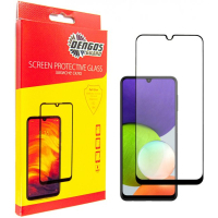 Скло захисне Dengos Full Glue Samsung Galaxy A22 (black) (TGFG-180)