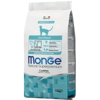 Сухий корм для кішок Monge Cat Sterilised з тріскою 1.5 кг (8009470005531)