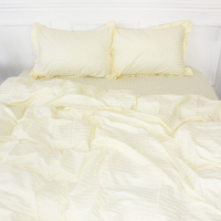 Постільна білизна MirSon Satin Stripe 30-0002 Soft Yellow 160х220 полуторний (2200005247761)