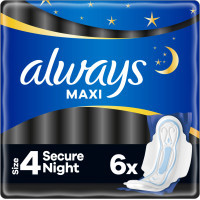 Гігієнічні прокладки Always Maxi Secure Night Розмір 4 6 шт. (8006540538258)