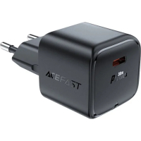 Зарядний пристрій Acefast USB-C 30W Gan A77 mini Fast Charger Black (6974316282662)