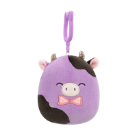 Брелок Squishmallows на кліпсі – Корівка Олексі 9 см (SQCP00463)