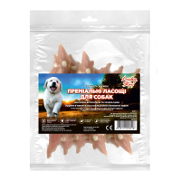 Ласощі для собак Lucky Star Куряче в'ялене м'ясо з кальцієвою кісткою та сиром 500 г (4820112458218)