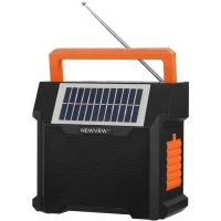 Акустична система NEWVEW NV-9153 Solar Panel/BT/USB/TF/FM Orange (NWVW-NV-9153-OR)