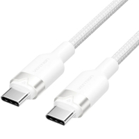Дата кабель USB-C to USB-C 1.0m 60W aluminum alloy white Vention (TRDWF)