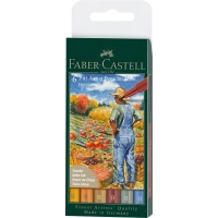 Лайнер Faber-Castell набір капілярних ручок пензликів PITT Artist Pens Brush Harvest, 6 кольорів (32109)