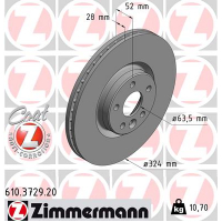 Гальмівний диск ZIMMERMANN 610.3729.20